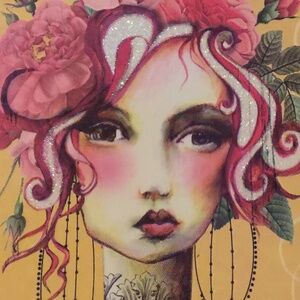 Papaya Art Wall Art “Rose” Poster Glitter Accents Anahata Katkin